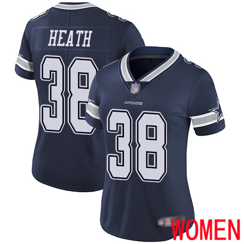 Women Dallas Cowboys Limited Navy Blue Jeff Heath Home 38 Vapor Untouchable NFL Jersey